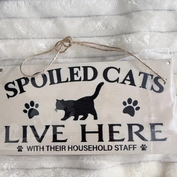 ONE Inspirational Wooden Wall Sign -Prayer & Cat Quotes - Picture 5 of 5